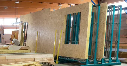 mur en bois réalisé avec logiciel BTLx