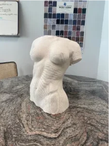 sculpture buste femme réalisé avec alphacam stone