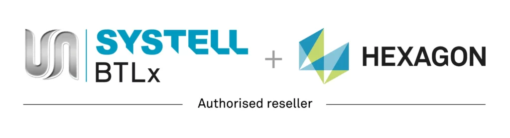 logo systell, logiciel BTLx et Hexagon